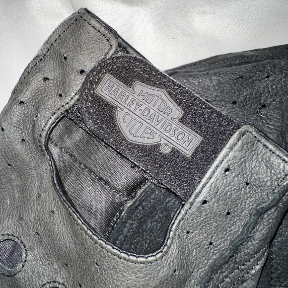 Harley Davidson, leather fingerless, gloves size large - Picture 2 of 2